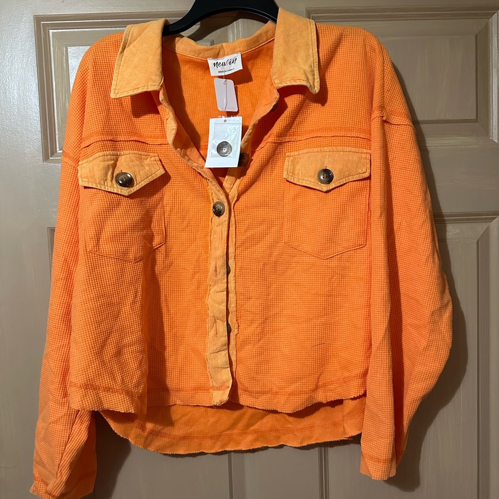 Women's Orange Shacket